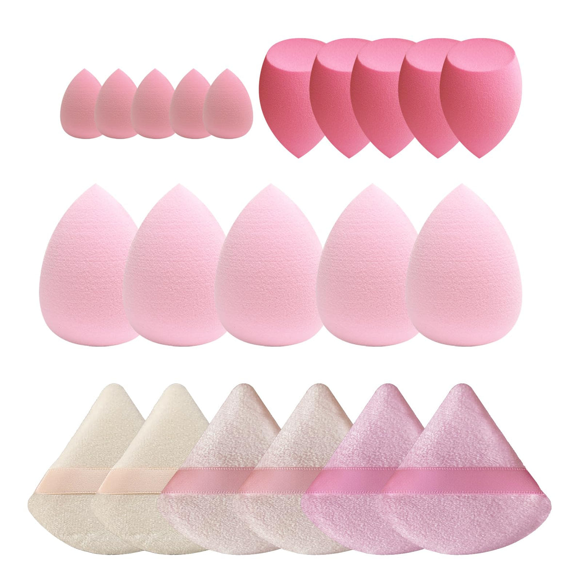 21-Piece Multicolored Makeup Sponge Set