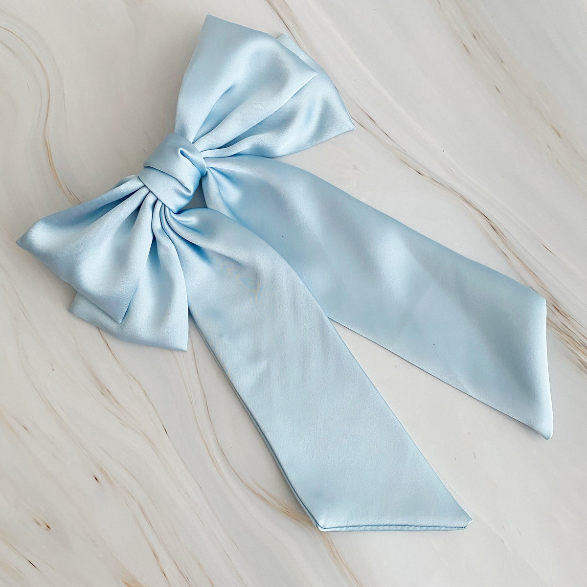 Oversized Double Satin Bow Hair Clip