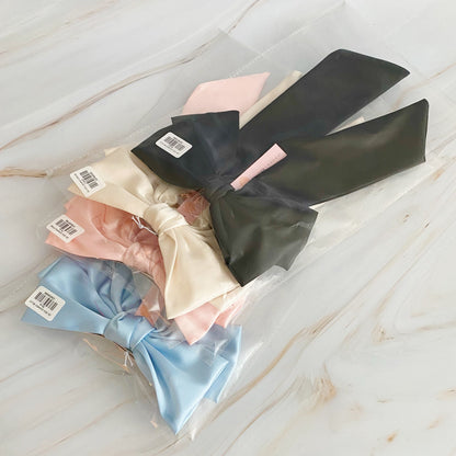 Oversized Double Satin Bow Hair Clip