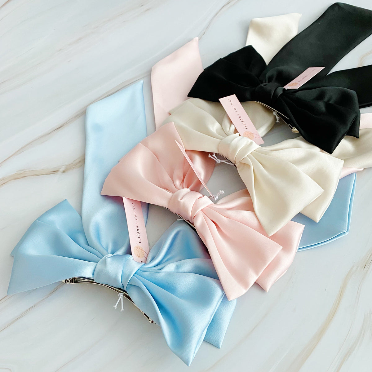 Oversized Double Satin Bow Hair Clip