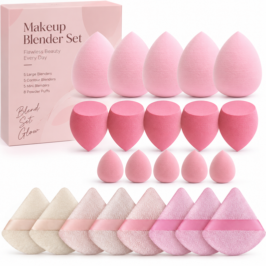 21-Piece Multicolored Makeup Sponge Set