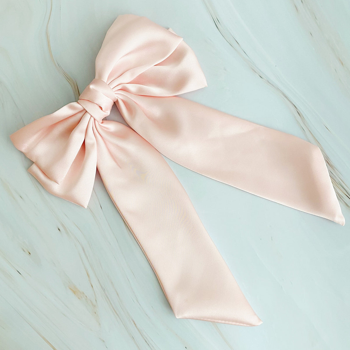 Oversized Double Satin Bow Hair Clip