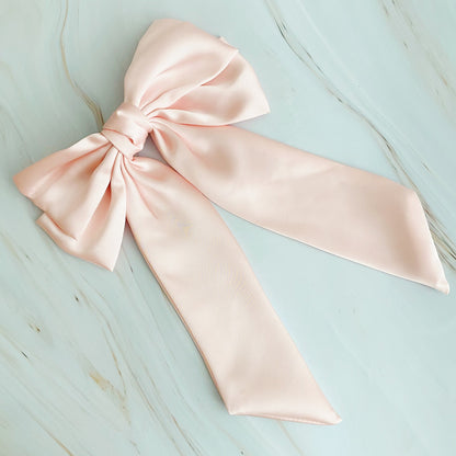 Oversized Double Satin Bow Hair Clip