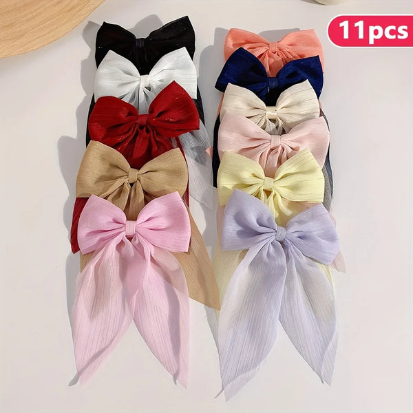 Everyday Soft Bow Clip Set